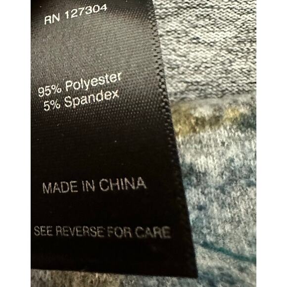 Ali Miles Brushed‎ Knit Cowl Neck Tunic Top Abstract Village Print Womens 2X Art - Picture 5 of 6